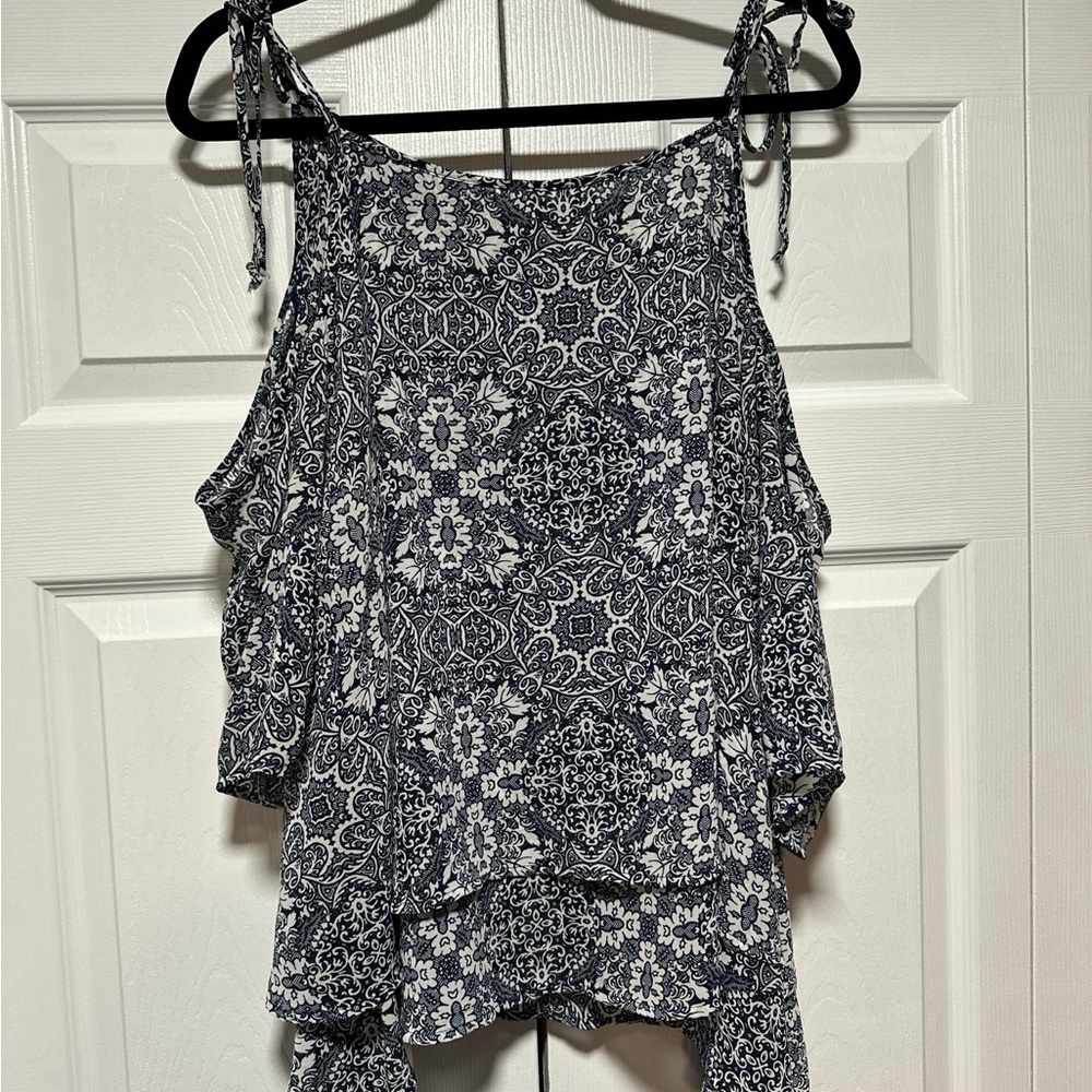 Xhilaration Blue Asymmetrical Camisole